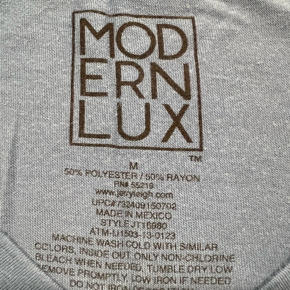 Modern Lux Blue T-Shirt with Sun & Floral Medallion Front - Picture 2 of 11